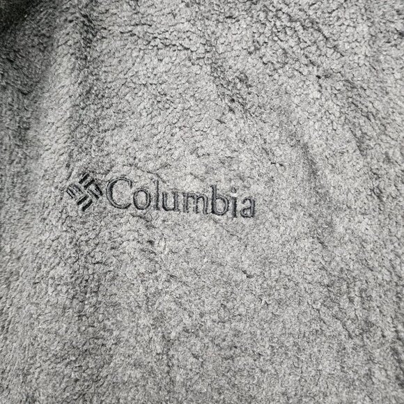 Columbia Jacket Mens Medium Gray Cathedral Peak Fleece Full Zip Vest Gorpcore - Picture 2 of 8